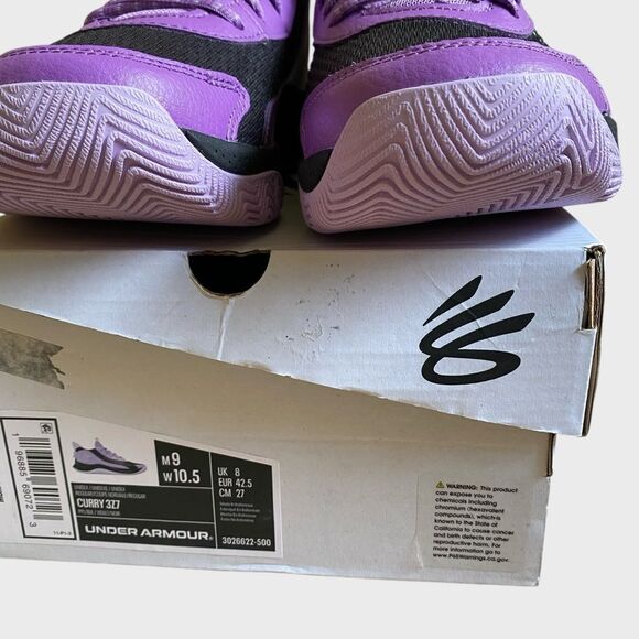 NWB Under Armour Curry 3Z7 Basketball Shoes Size Men 9/Women 10.5 Purple Violet